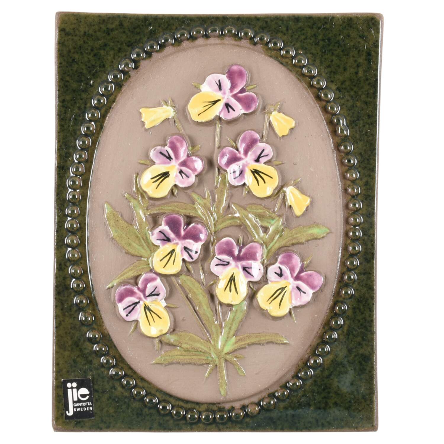 Floral Plaques Pansy - No Box by Jie Ceramics-1