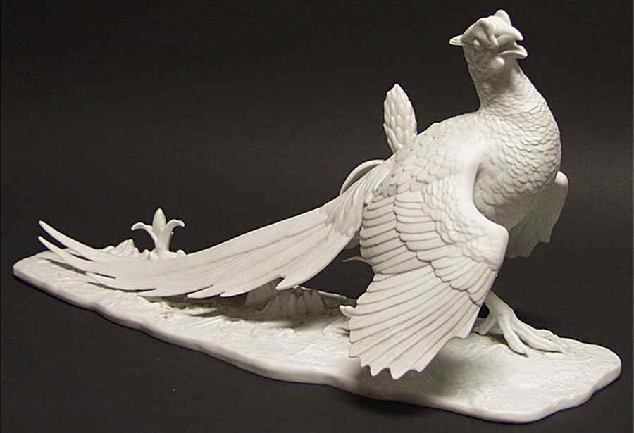 Birds Pheasant-White Bisque - No Box by Kaiser-1