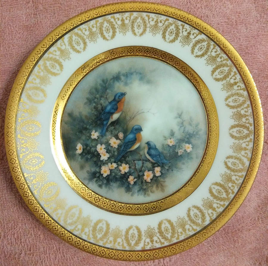 Songbird Plates Blue Birds - Boxed by Kern-1