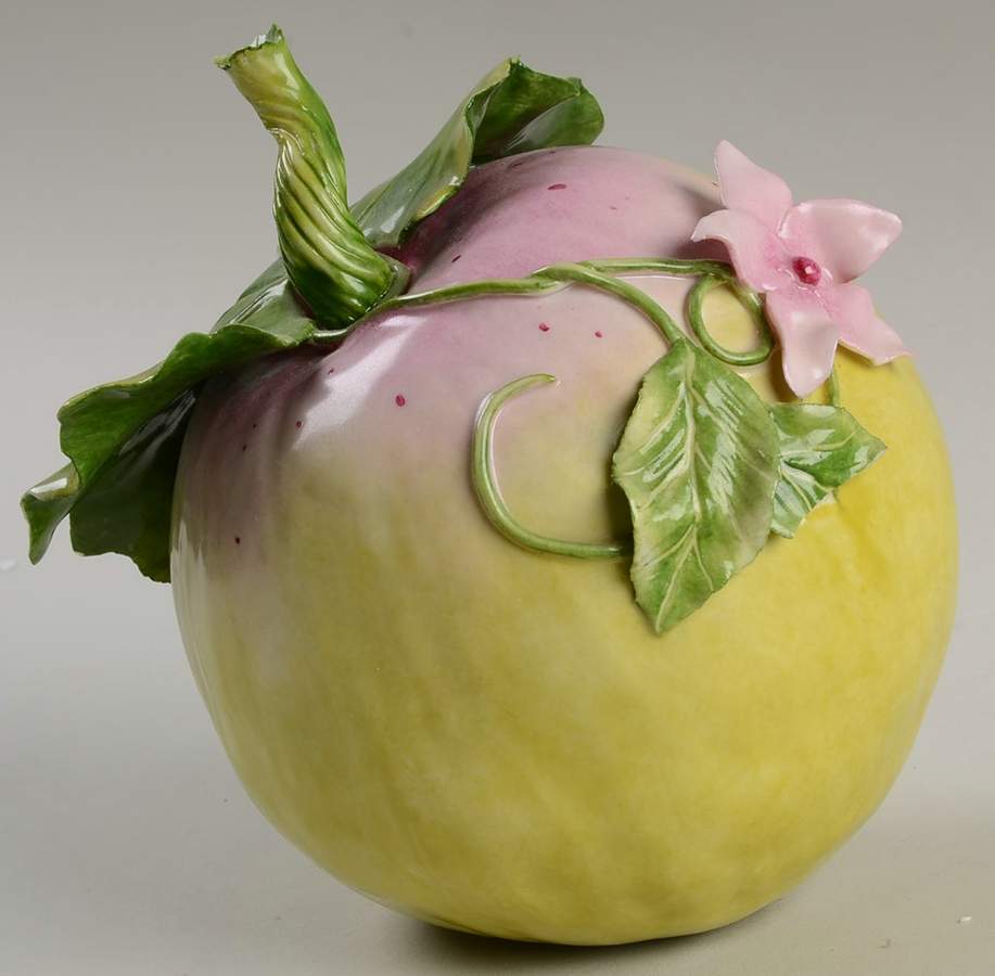 Katherine Houston Figurines & Giftware Green Melon W/ Flower - No Box by Katherine Houston-1
