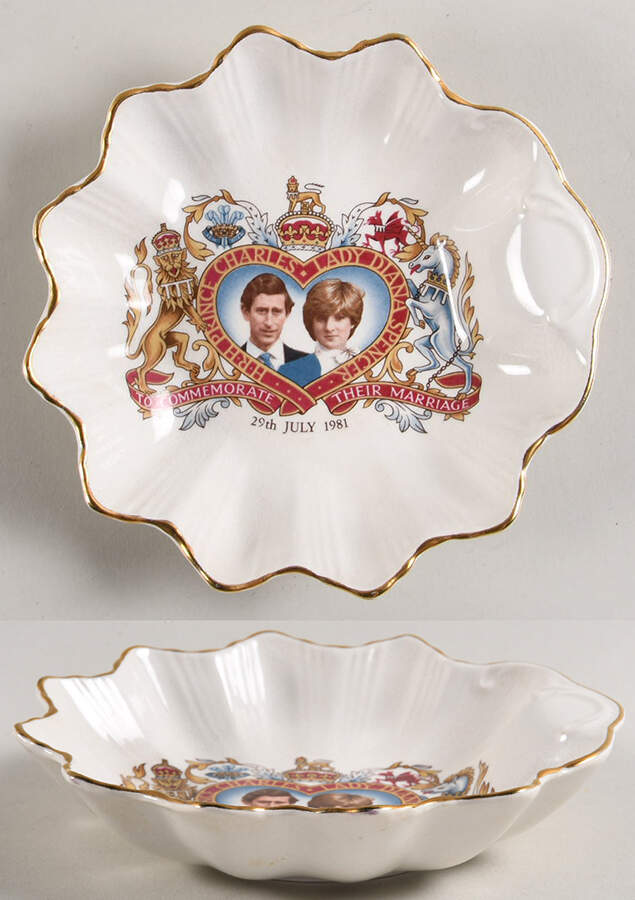 James Kent Royalty Giftware Charles & Diana Wedding Dish - No Box by James Kent (England)-1