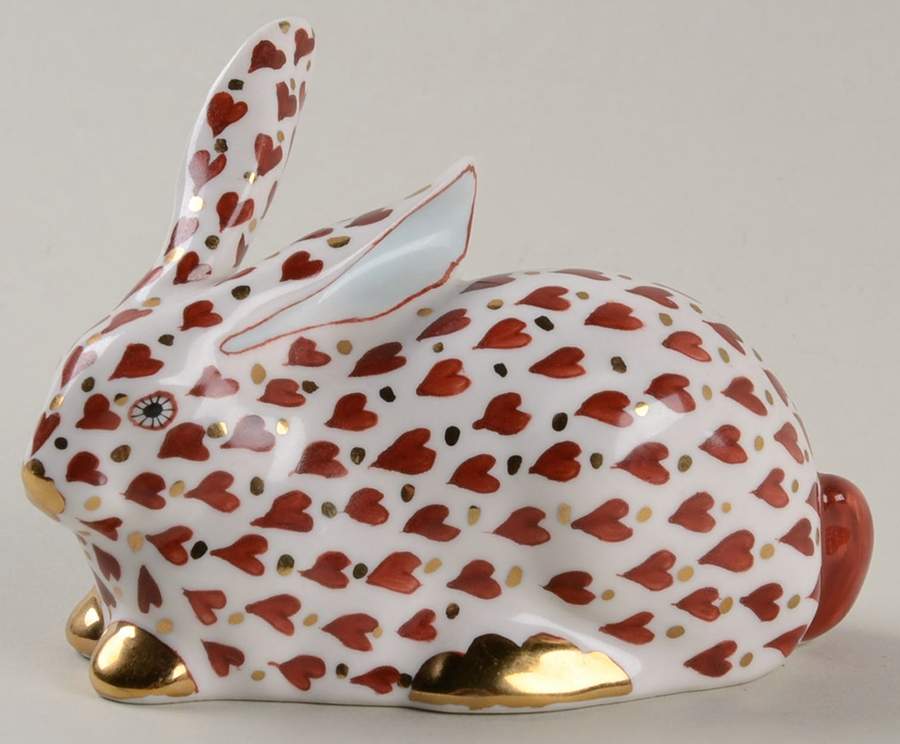 Kocsis Figurines Rabbit With Hearts - No Box by Kocsis-1
