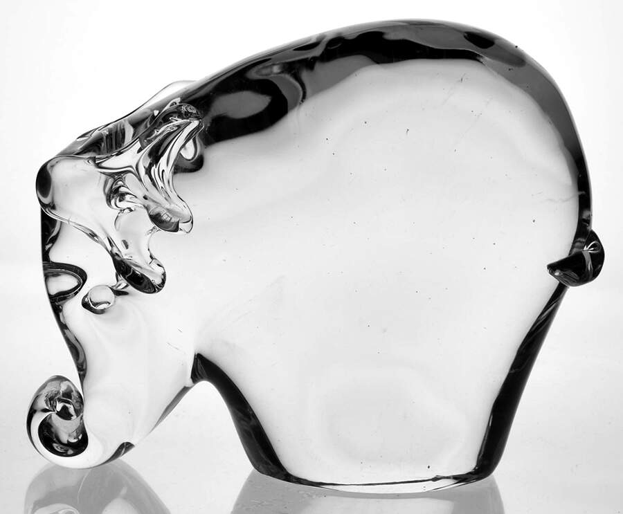Kristaluxus Art Glass Figurines Elephant-Clear - No Box by Kristaluxus-1