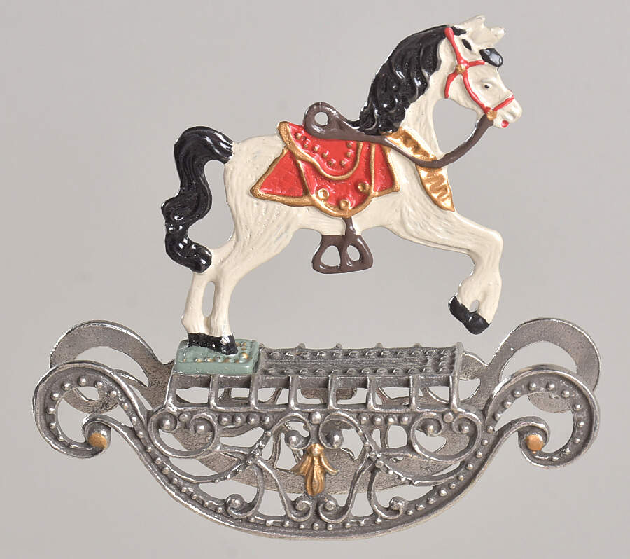 Kuhn Christmas Ornament Rocking Horse - No Box by Kuhn Pewter-1