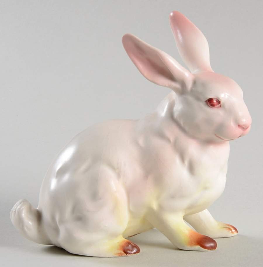 Lefton Figurines Rabbit-Sitting-White - No Box by Lefton-1