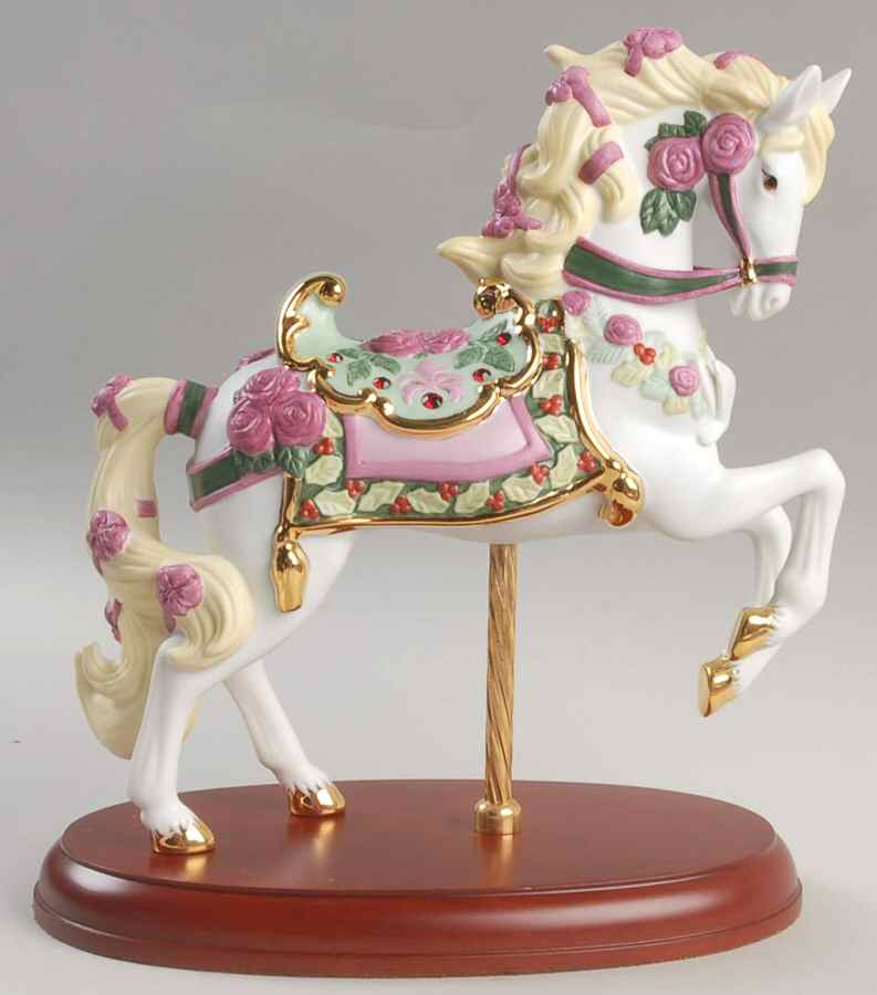 Carousel Animals Rubies And Roses Carousel Horse - Boxed by Lenox-1