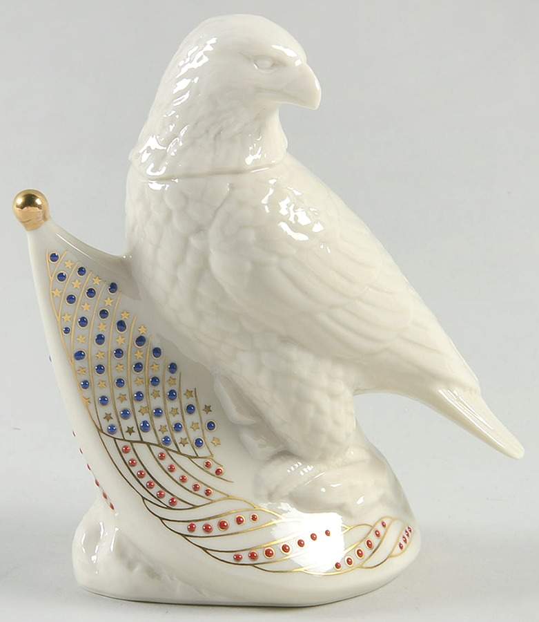 China Jewels Figurines Eagle With Flag - No Box by Lenox-1
