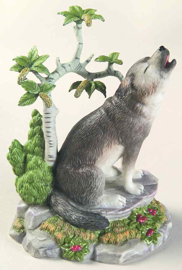 Woodland Animals Woodland Sentry-Gray Wolf - Boxed by Lenox-1