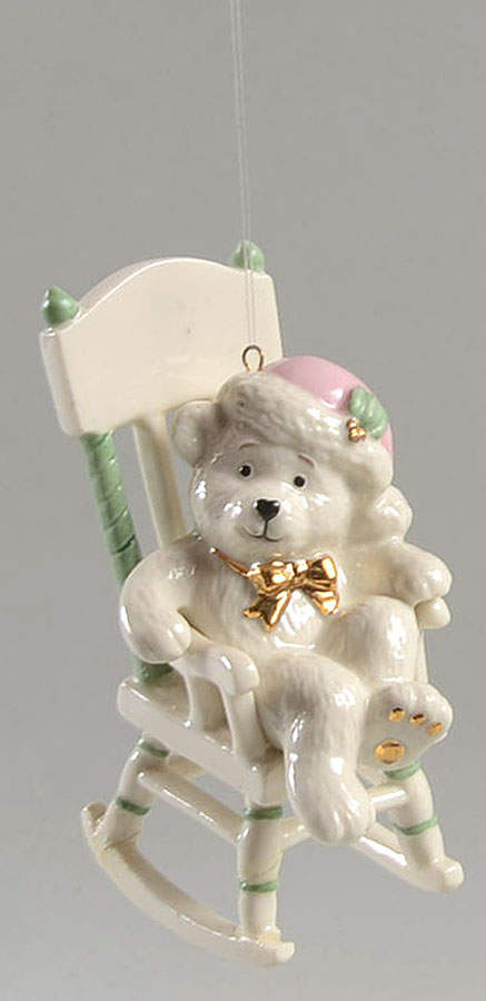 Lenox Christmas Ornament Baby's 1st Rocking Bear - No Box by Lenox-1