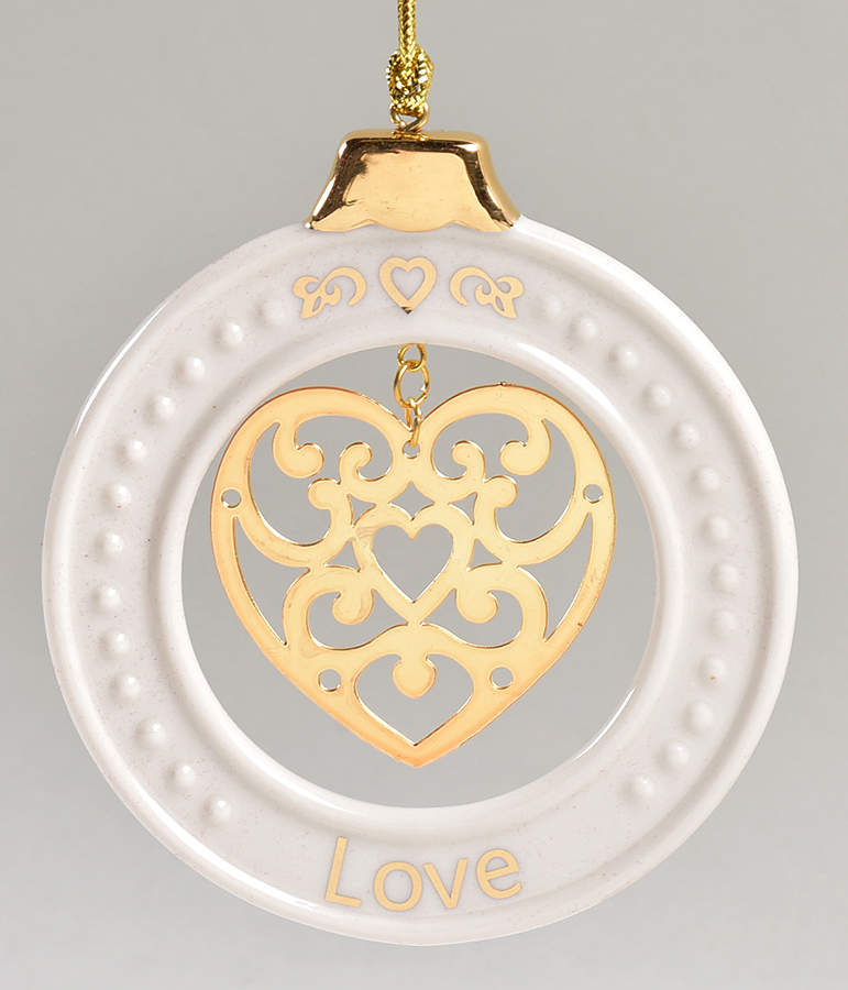 Lenox Christmas Ornament Love-Gold Pierced Heart - Boxed by Lenox-1