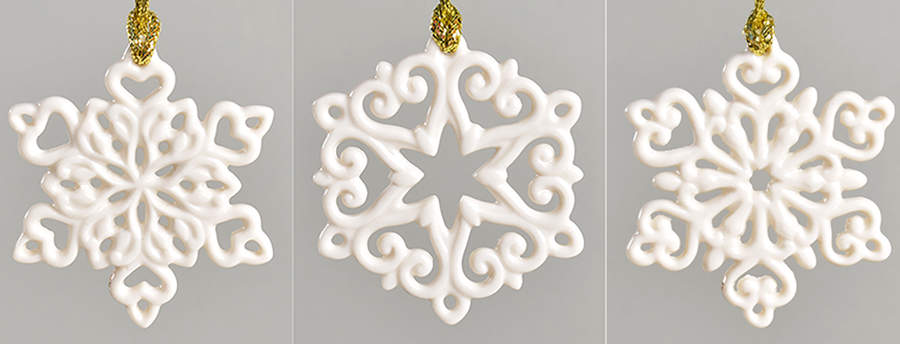 Lenox Christmas Ornament Mini Pierced Snowflakes - Set Of 3 - No Box by Lenox-1