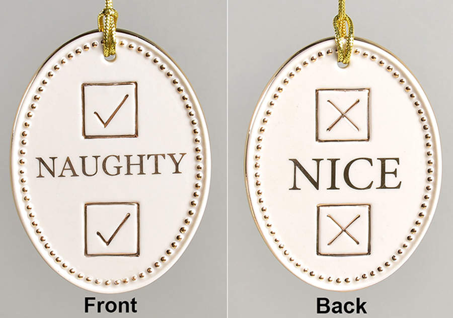 Lenox Christmas Ornament Naughty Or Nice - No Box by Lenox-1
