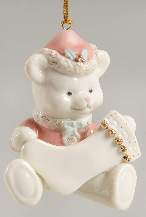 Lenox Christmas Ornament Baby's First Teddy  - With Box Bx325 by Lenox-1