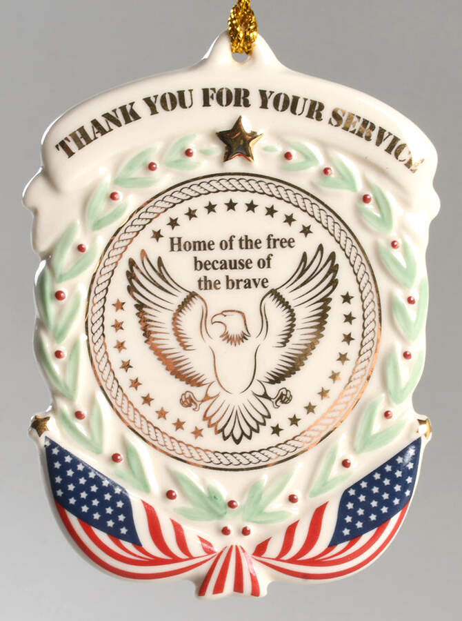 Lenox Christmas Ornament Thank You For Your Service - No Box by Lenox-1