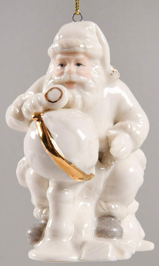 Lenox Christmas Ornament Santa W/ Globe Ornament - No Box by Lenox-1
