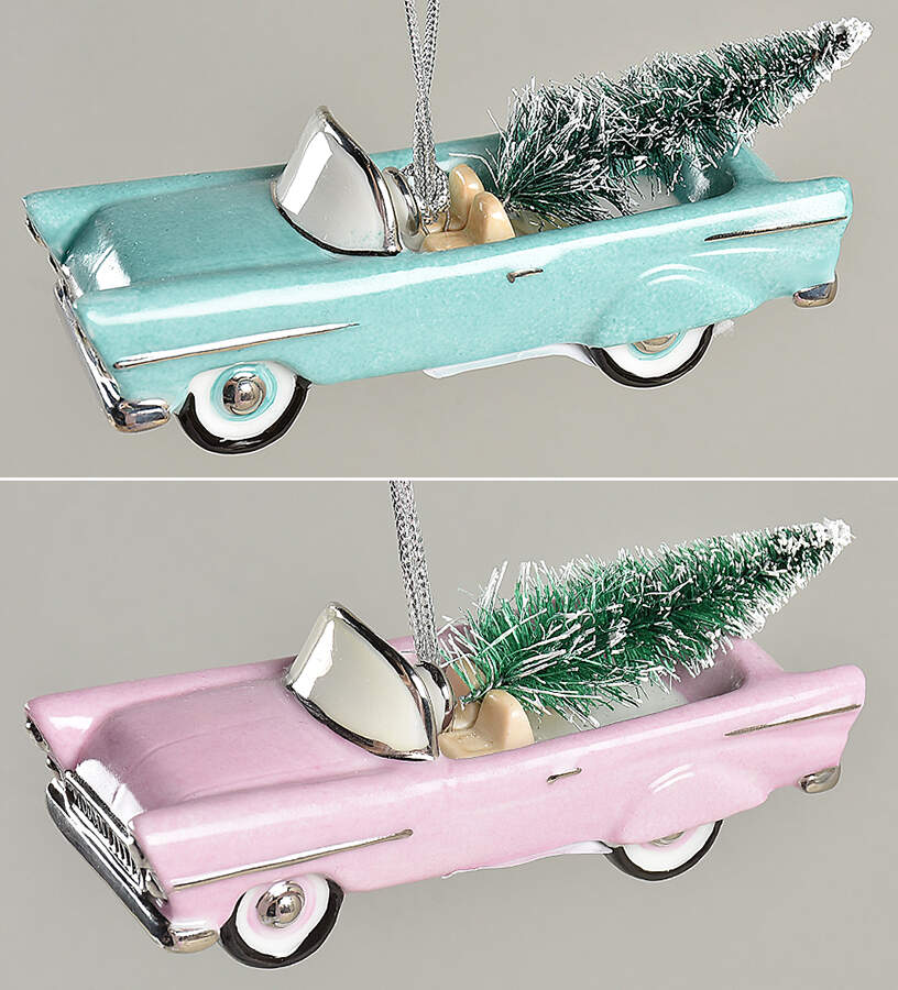 Lenox Christmas Ornament Retro Car - Set Of 2 - No Box by Lenox-1