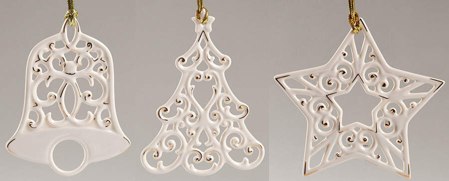 Lenox Christmas Ornament Holly Jolly Christmas Set Of 3 - No Box by Lenox-1