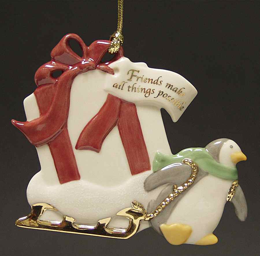 Lenox Christmas Ornament Friendship Penguins - No Box by Lenox-1