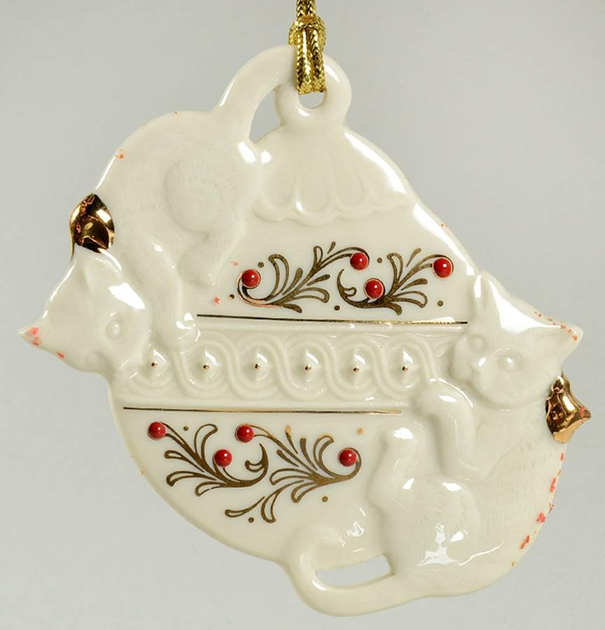 Lenox Christmas Ornament Holiday Mischief Kittens - No Box by Lenox-1