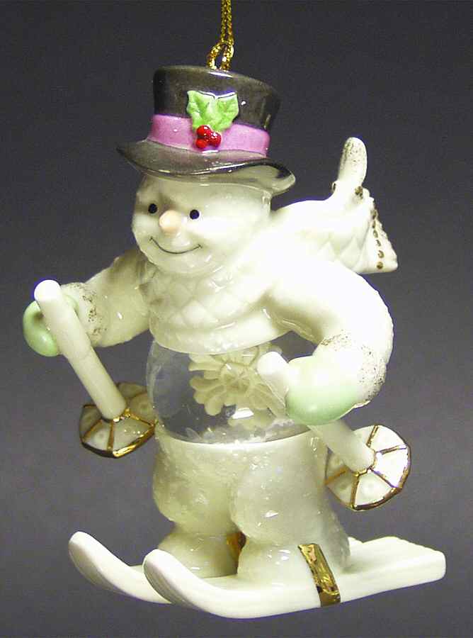 Lenox Christmas Ornament Frosty Fellow Snowglobe Ornament - Boxed by Lenox-1
