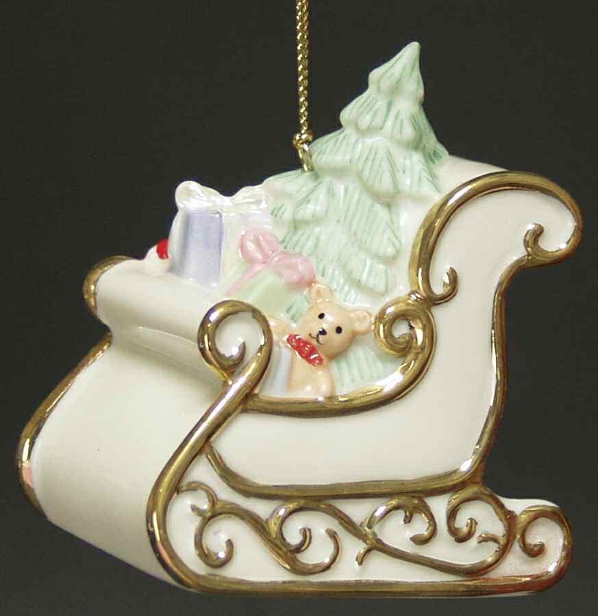Lenox Christmas Ornament Sleigh Ornament-Exclusive - Boxed by Lenox-1