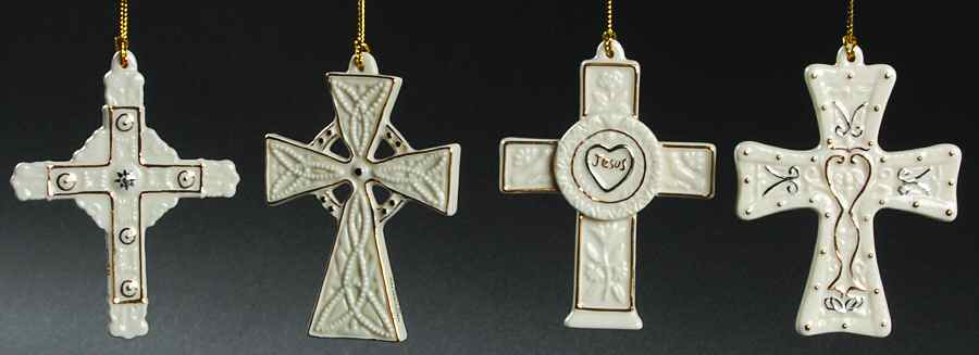 Lenox Christmas Ornament Cross-Set Of 4 Ornaments - Boxed by Lenox-1