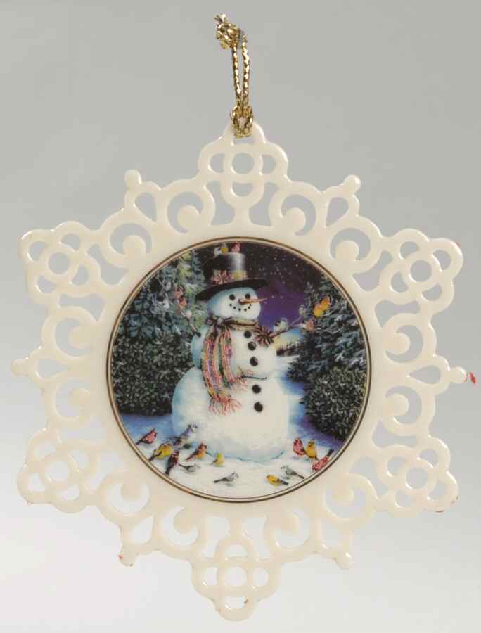 Lenox Christmas Ornament Winter Gathering-Snowman With Birds - No Box by Lenox-1