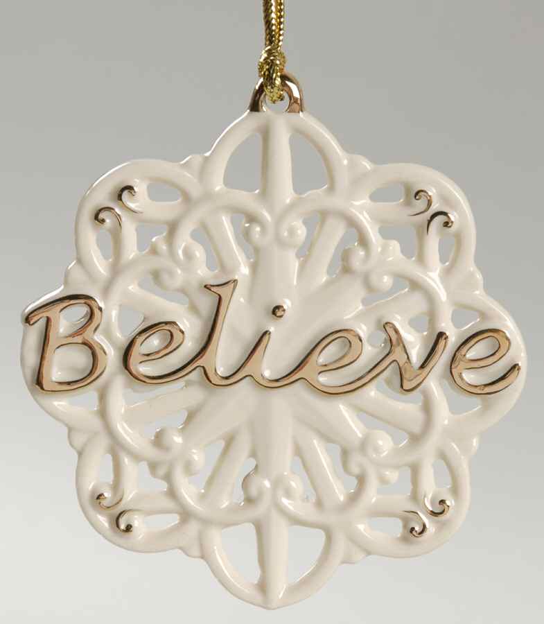 Lenox Christmas Ornament Believe - Snowflake - No Box by Lenox-1