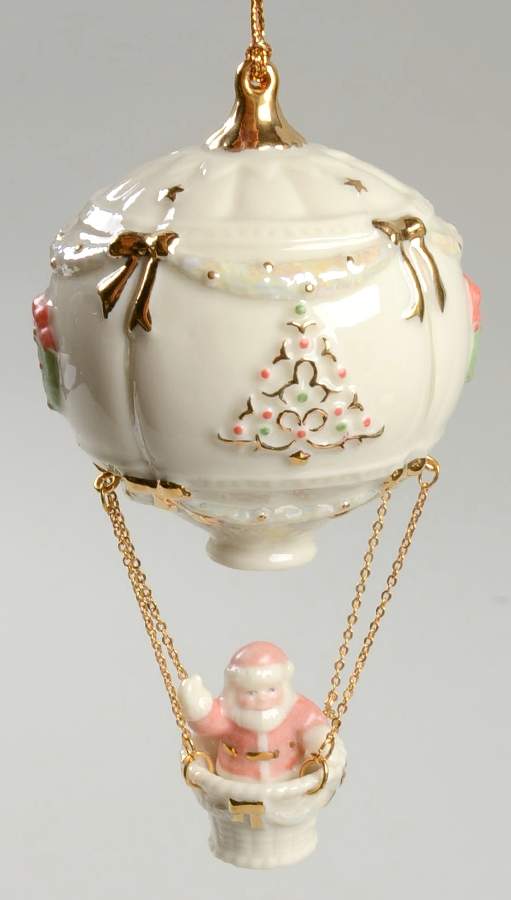Lenox Christmas Ornament Ho Ho Ho From Above-Hot Air Balloon - Boxed by Lenox-1