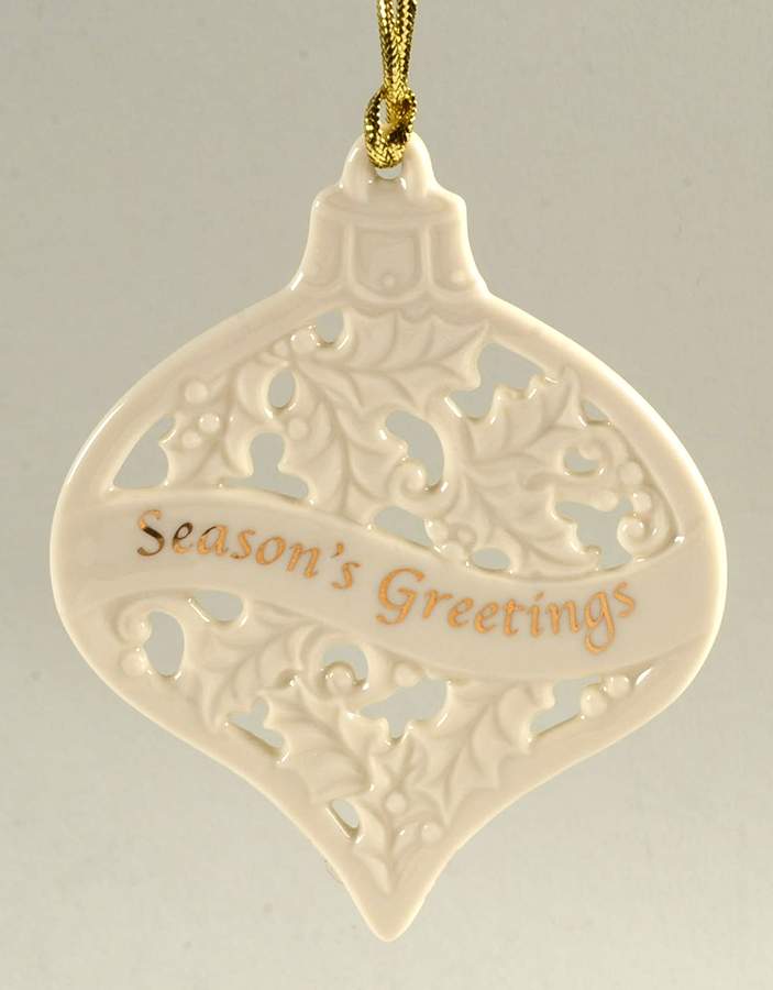 Lenox Christmas Ornament Season's Greetings - No Box by Lenox-1