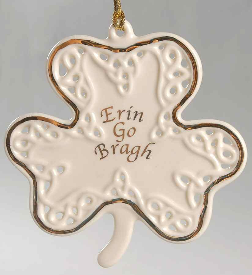 Lenox Christmas Ornament Shamrock - Erin Go Bragh - No Box by Lenox-1