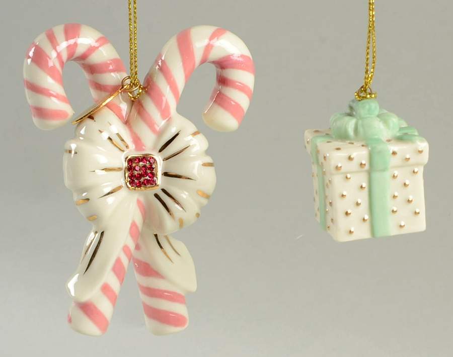 Lenox Christmas Ornament Sparkling Candy Canes-Set Of 2-Club - No Box by Lenox-1