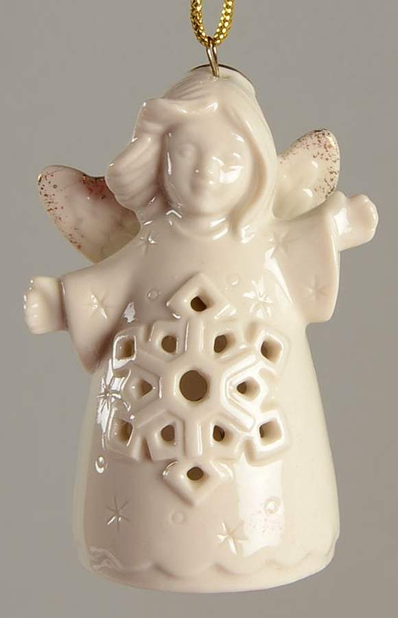 Lenox Christmas Ornament Angel Wishes-Snowflake Bell - Boxed by Lenox-1