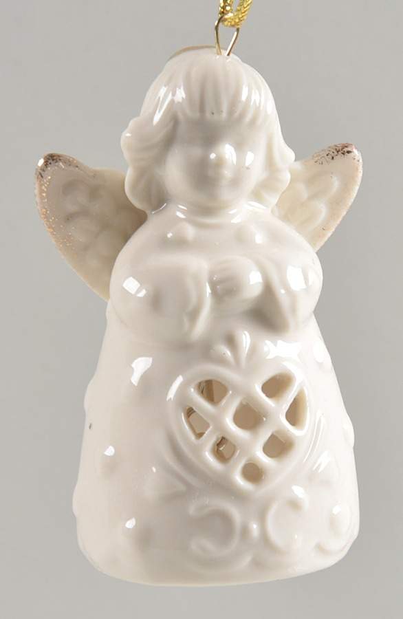 Lenox Christmas Ornament Angel Wishes-Heart Bell - Boxed by Lenox-1
