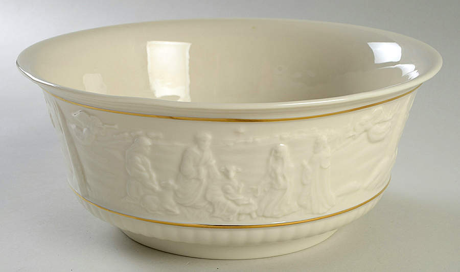 Nativity Bowl Nativity Bowl With Gold Trim - No Box by Lenox-1