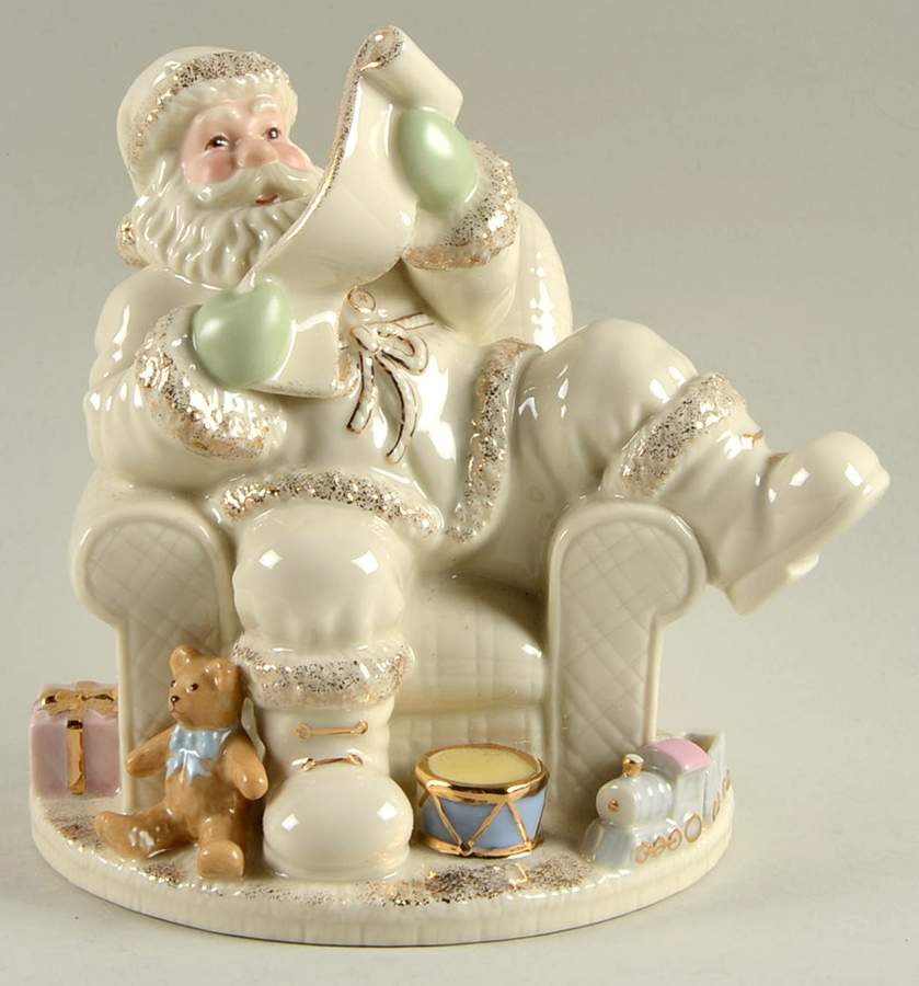 Lenox Christmas Figurine Santa Checking His List - Boxed by Lenox-1