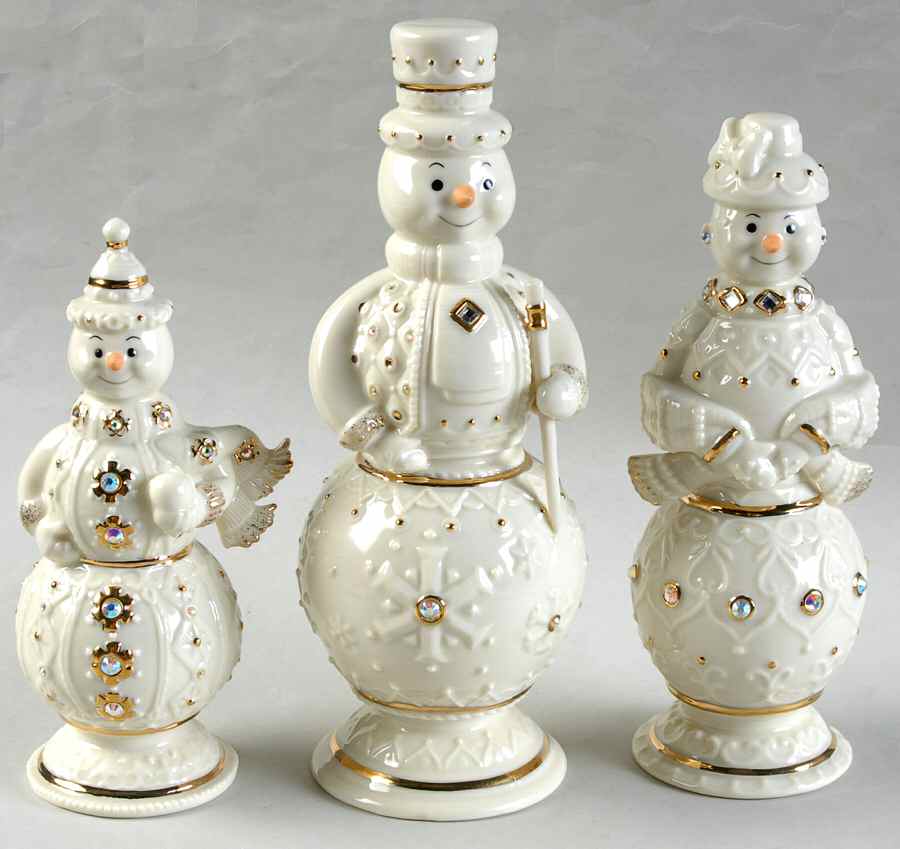 Lenox Christmas Figurine Jeweled Snow Family - Boxed by Lenox-1