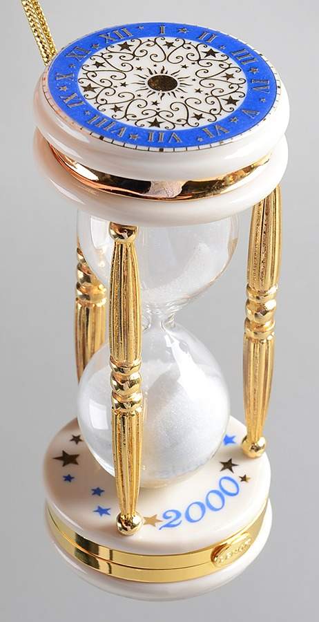 Time Capsule Ornament Hour Glass Box - No Box by Lenox-1
