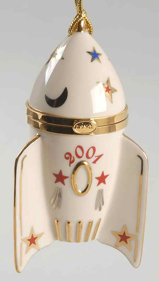 Time Capsule Ornament Rocket Box - Boxed by Lenox-1