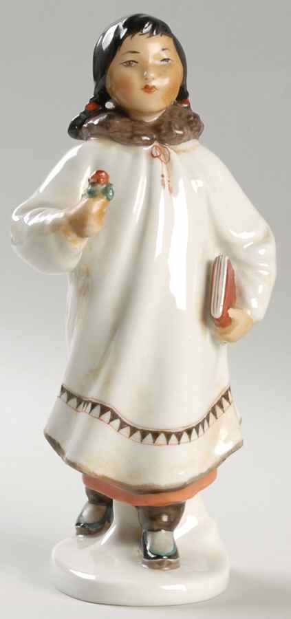 Lomonosov Figurines Eskimo Girl - Boxed by Lomonosov-1