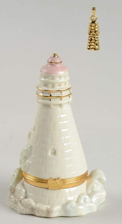 Lighthouse Treasure Box Collection The Light In The Harbor-Lighthouse Charm - No Box by Lenox-1
