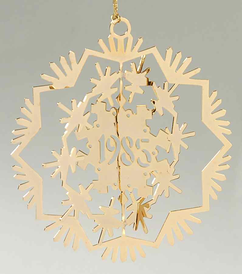 Pierced Snowflake-Goldplated Snowflake - Boxed by Lunt Silver-1