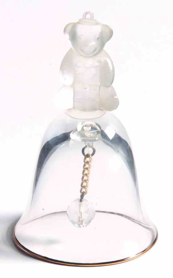 Annual Crystal Bell Ornament Teddy Bear - Boxed by Lenox-1