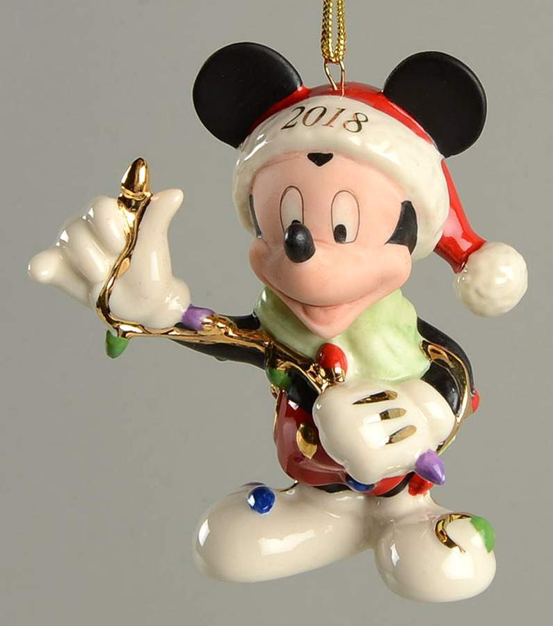 Mickey Mouse Annual Ornaments Merry & Bright Mickey-90th Birthday - Boxed by Lenox-1
