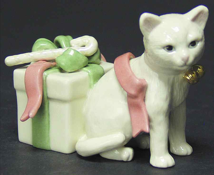 Twelve Months Of Kitties Jingle Bell Kitty-December - No Box by Lenox-1