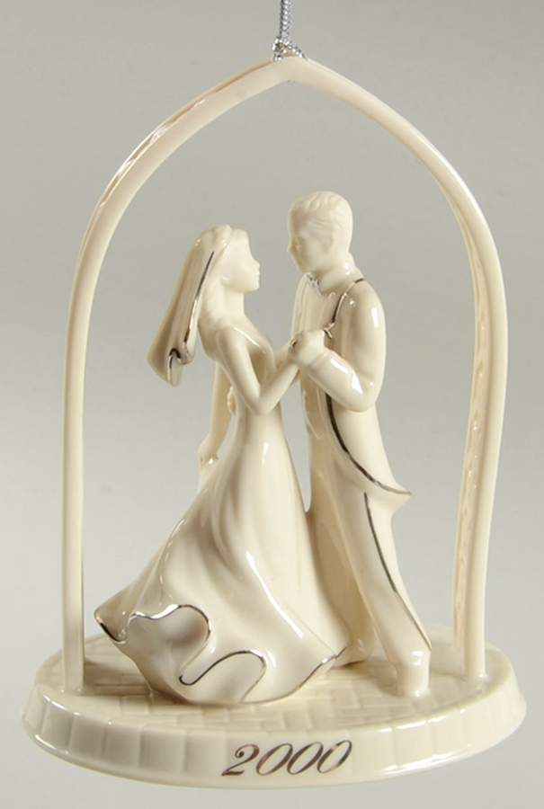 Bride And Groom Ornaments 2000-Bride And Groom - With Box by Lenox-1