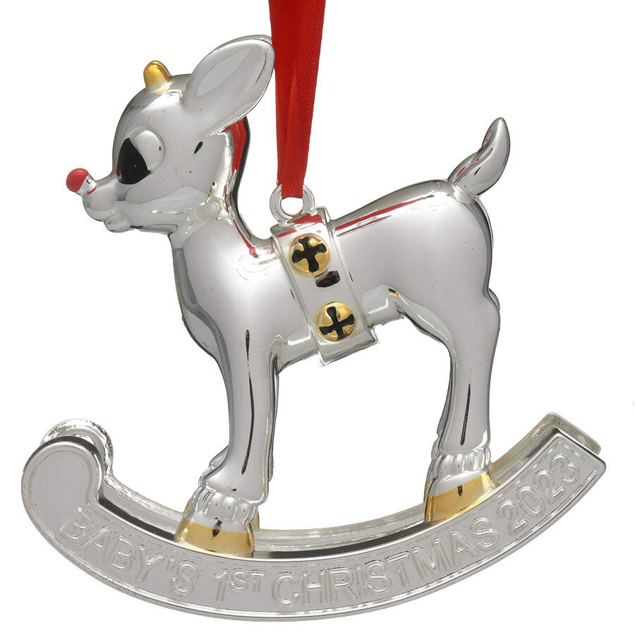 Rudolph Baby's First Christmas 2023-Rudolph Baby's First Christmas - No Box by Lenox-1