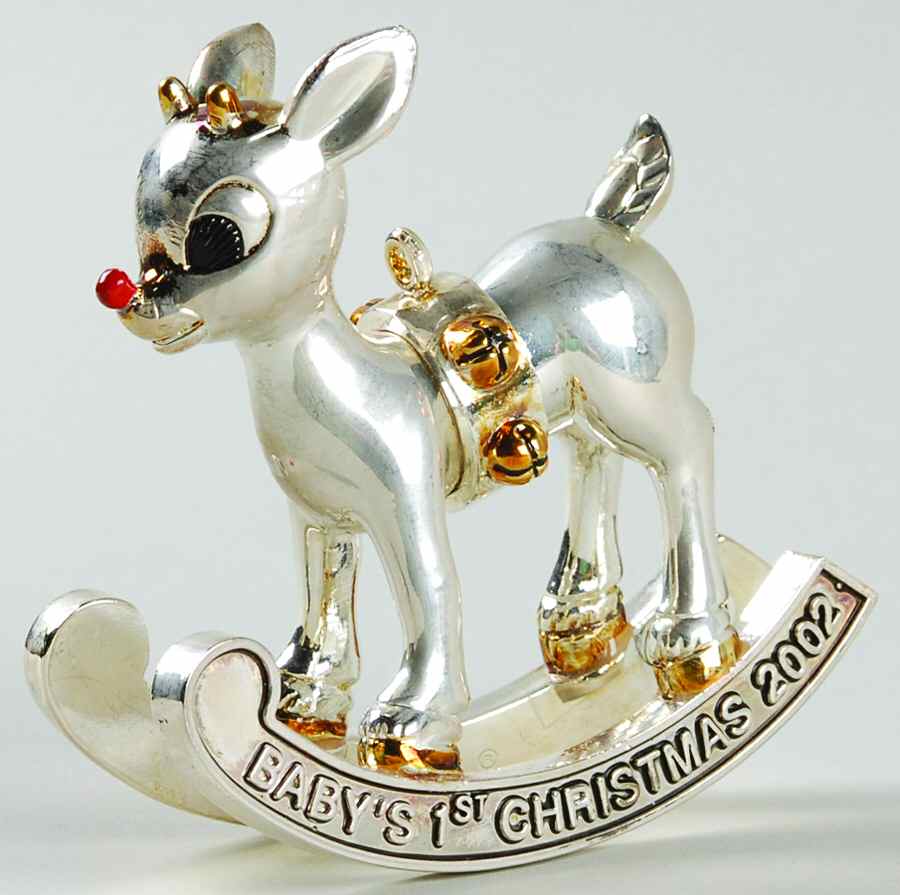 Rudolph Baby's First Christmas 2002-Rudolph Babys First - No Box by Lenox-1