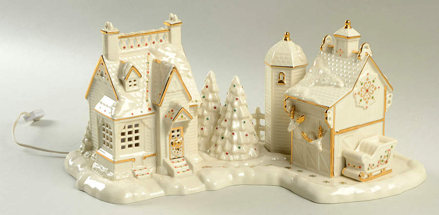 Mistletoe Park Village Santa's Barn And Workshop - No Box by Lenox-1