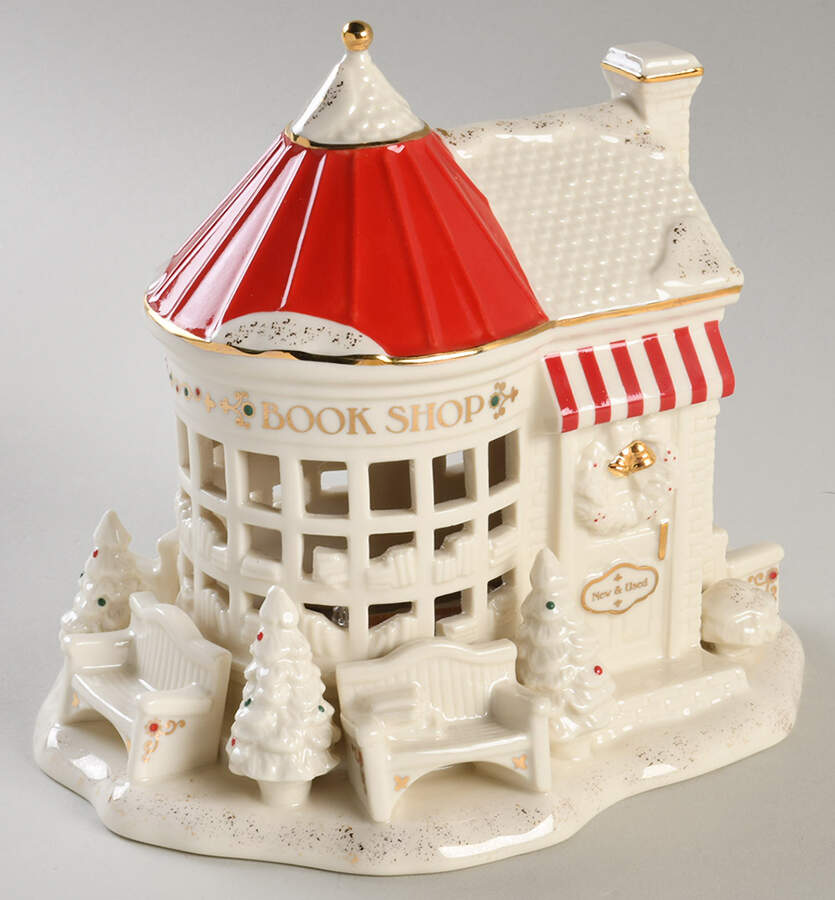 Mistletoe Park Village Book Store - No Box by Lenox-1